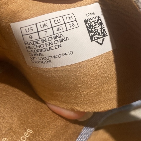 NWOT - TOMS | Poppy Chambray Block Heel Sandal | Birch & Blue | Size 9 - Picture 12 of 14